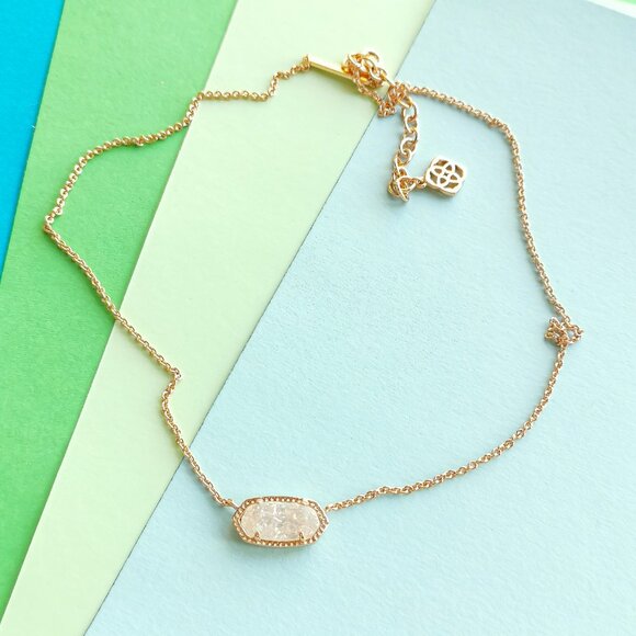 Kendra Scott Elisa - Rose Gold Drusy Necklace - Picture 2 of 3
